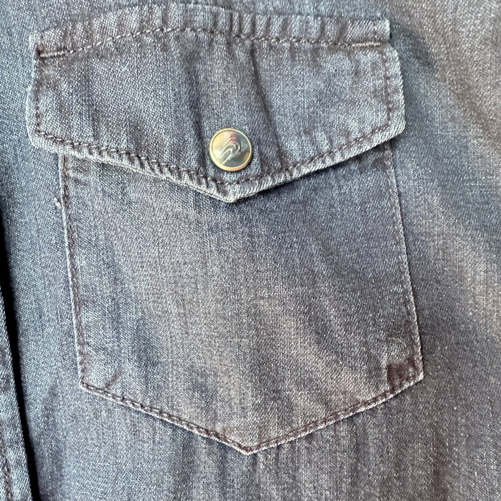 GAP Denim Button Up‎ Shirt Blue Western LayeringSmall Classic NWOT - Picture 6 of 10